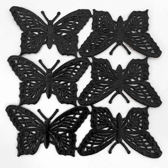 Black Dresden Paper Butterflies ~ 6