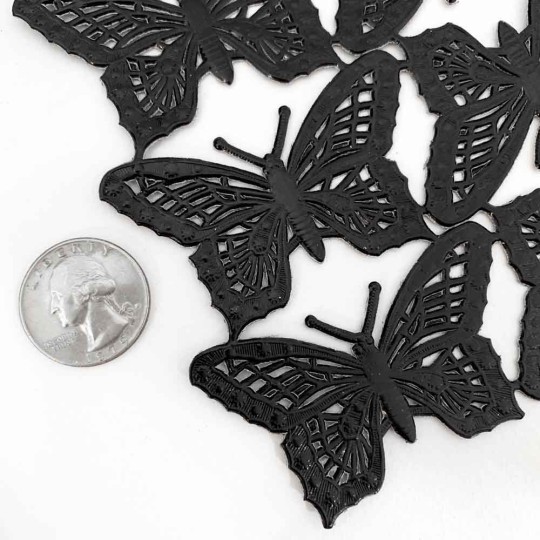 Black Dresden Paper Butterflies ~ 6