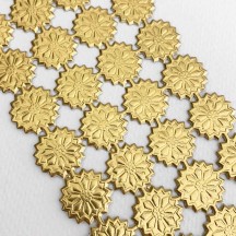 Gold Dresden Foil Flowers ~ 36 pcs ~ Double Sided Foil