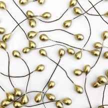 Large Gold Berry Stamen for Christmas Crafting ~ Wired Stems