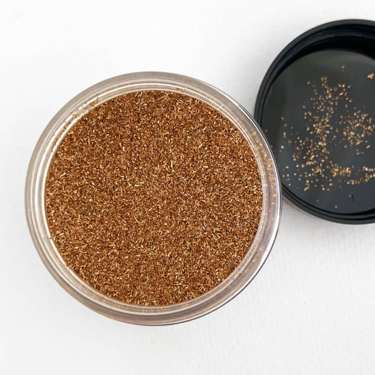 German Glass Glitter in Copper ~ Fine Grit ~ 2 oz in Jar