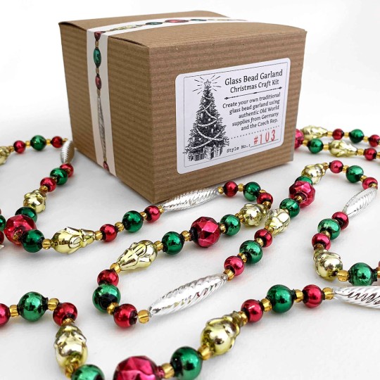 Glass Bead Christmas Garland DIY Craft Kit ~ Classic Christmas