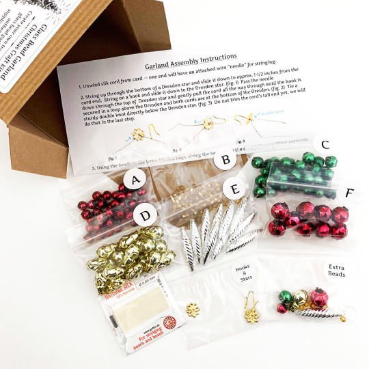 Glass Bead Christmas Garland DIY Craft Kit ~ Classic Christmas