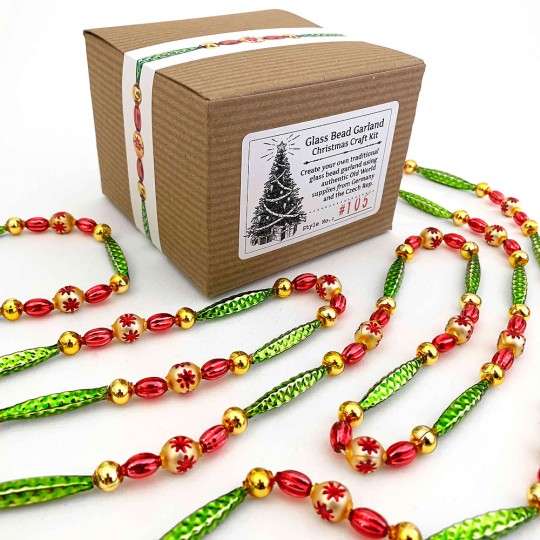 Glass Bead Christmas Garland DIY Craft Kit ~ Retro Christmas