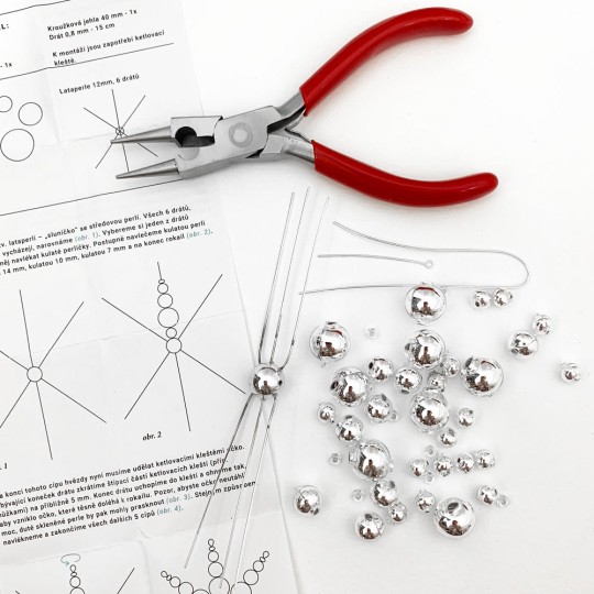 H&D 24pcs 30mm Glass Snowflake Beads DIY Suncatcher Supplies AB