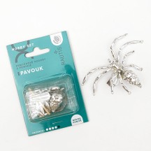 Glass Bead Ornament DIY Project Kit ~ Spider with Clip ~ SIlver ~ Czech Instructions