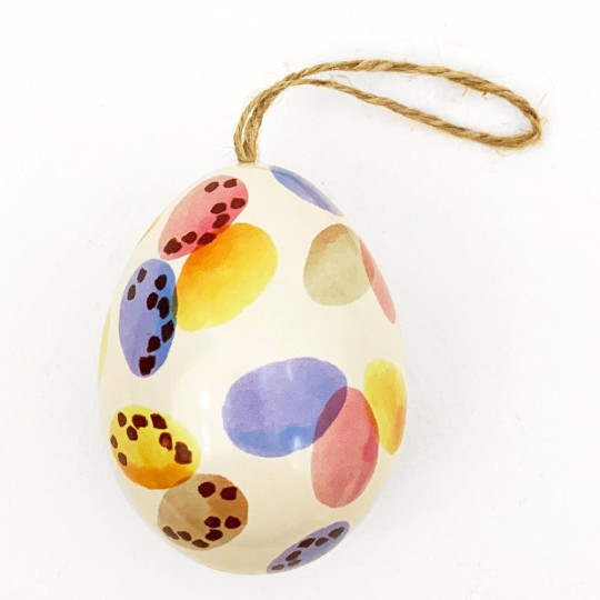 Speckled Eggs Metal Easter Egg Tin and Ornament ~ 2-3/4" tall ~ Emma Bridgewater Design