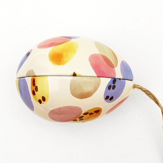 Speckled Eggs Metal Easter Egg Tin and Ornament ~ 2-3/4" tall ~ Emma Bridgewater Design