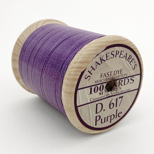 Purple Thread Spool Gift or Storage Tin~ 3-1/8" tall