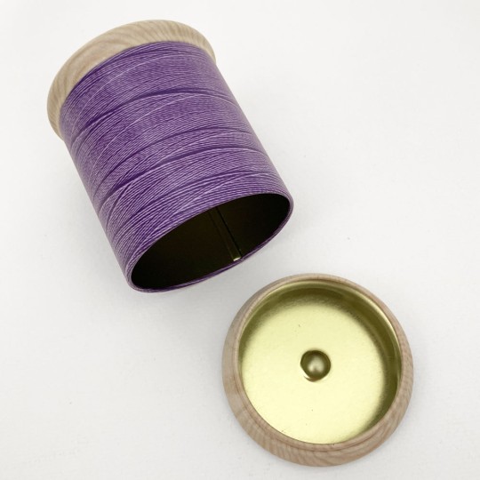 Purple Thread Spool Gift or Storage Tin~ 3-1/8" tall