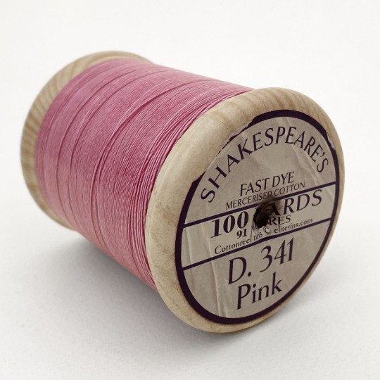 Pink Thread Spool Gift or Storage Tin~ 3-1/8" tall