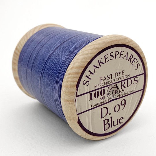 Blue Thread Spool Gift or Storage Tin~ 3-1/8" tall