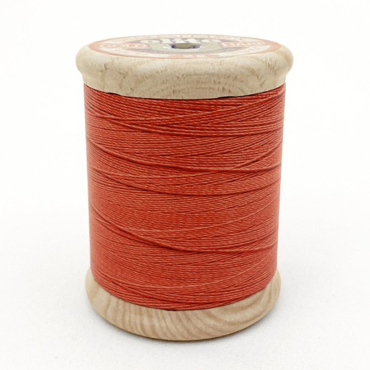 Light Red Thread Spool Gift or Storage Tin~ 3-1/8" tall