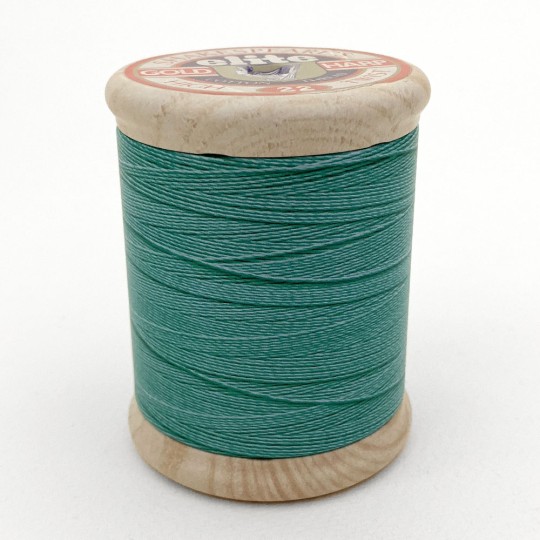 Light Green Thread Spool Gift or Storage Tin~ 3-1/8" tall