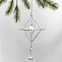 Fancy 3-D Beaded Drop Christmas Ornament ~ 4-5/8" ~ Czech Republic