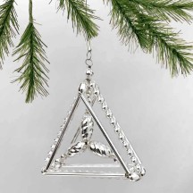 Fancy 3-D Beaded Pyramid Christmas Ornament ~ 2-5/8" ~ Czech Republic