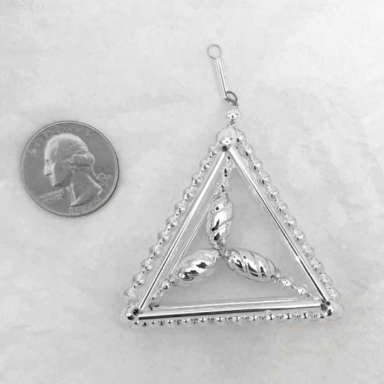 Fancy 3-D Beaded Pyramid Christmas Ornament ~ 2-5/8" ~ Czech Republic