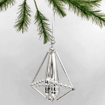 Fancy 3-D Beaded Diamond Christmas Ornament ~ 3-1/2" ~ Czech Republic
