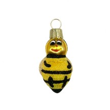 Mini Blown Glass Bumble Bee Ornament ~ 1-3/4" tall