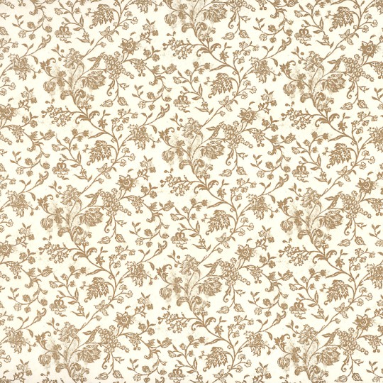 Petite Golden Floral Print Italian Paper ~ Tassotti