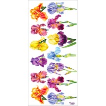 1 Sheet of Stickers Colorful Irises