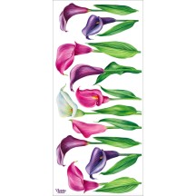 1 Sheet of Stickers Colorful Calla Lilies