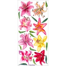 1 Sheet of Stickers Colorful Tigerlilies