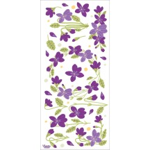 1 Sheet of Stickers Illustrated Violets