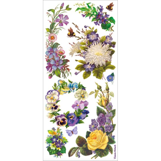 1 Sheet of Stickers Springtime Flowers