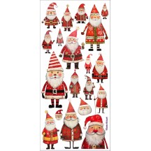 1 Sheet of Stickers Country Santas