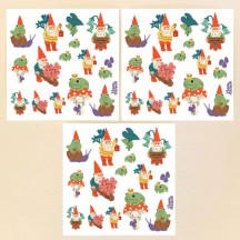 Petite Stickers of Garden Gnomes ~ 3 Sheets