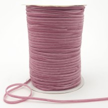 Tiny Velvet Ribbon Trim in Pastel Rose Pink ~ 1/8" wide